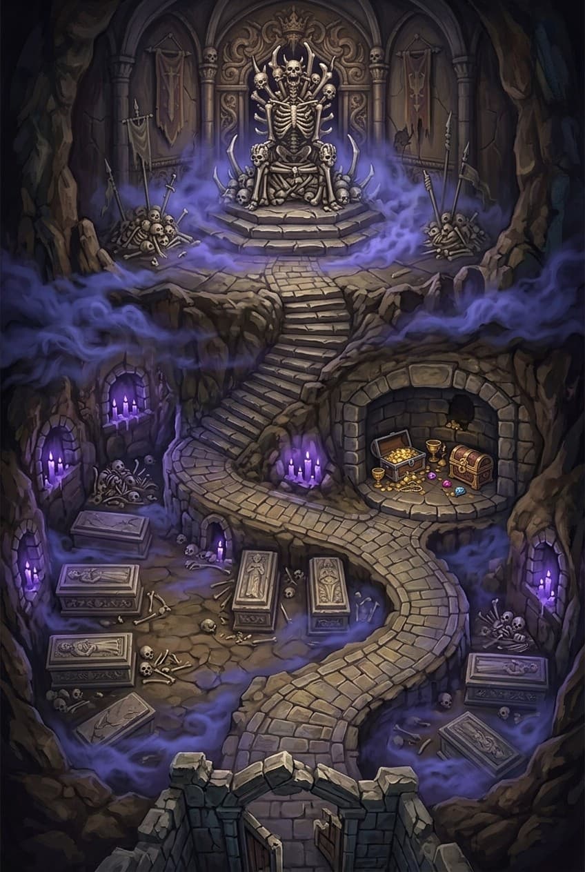 Painted map: The Crypt of the Forgotten Kings