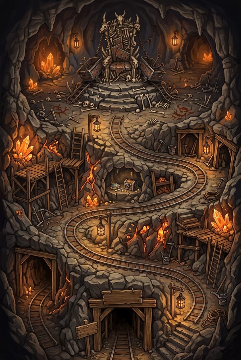 Painted map: The Blackfang Mine